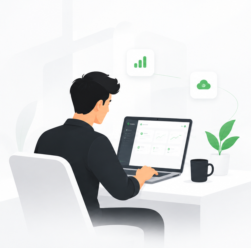 SlashDash QR Menus & Management Illustration